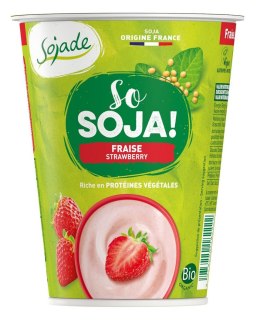 DESER SOJOWY TRUSKAWKOWY BEZGLUTENOWY BIO 400 g - SOJADE SOJADE (prod. sojowe bifidus, desery ryż. i soj.)