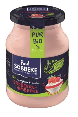 JOGURT KREMOWY TRUSKAWKA - MALINA BIO 500 g (SŁOIK) - SOBBEKE SOBBEKE (nabiał z mleka krowiego)