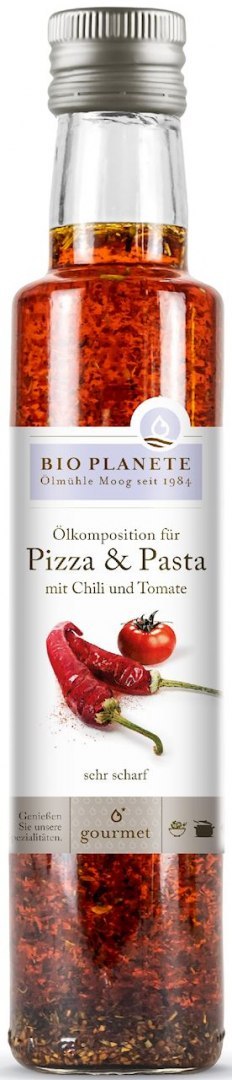 OLEJ DO PIZZY I MAKARONU Z OLIWĄ, POMIDORAMI I CHILI BIO 250 ml - BIO PLANETE BIO PLANETE (oleje i oliwy)