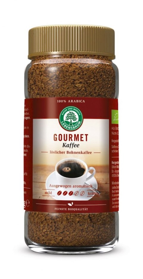 KAWA ROZPUSZCZALNA LIOFILIZOWANA ARABICA GOURMET 100 % BIO 100 g - LEBENSBAUM LEBENSBAUM (przyprawy, herbaty, kawy)