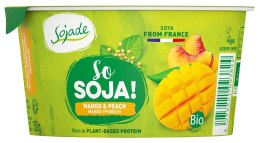 DESER SOJOWY MANGO - BRZOSKWINIA BEZGLUTENOWY BIO 150 g - SOJADE SOJADE (prod. sojowe bifidus, desery ryż. i soj.)