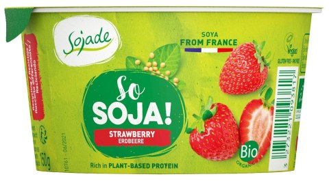 DESER SOJOWY TRUSKAWKOWY BEZGLUTENOWY BIO 150 g - SOJADE SOJADE (prod. sojowe bifidus, desery ryż. i soj.)