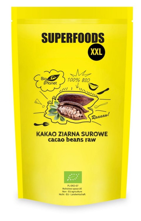 KAKAO ZIARNA SUROWE BIO 600 g - BIO PLANET BIO PLANET - seria SUPERFOODS